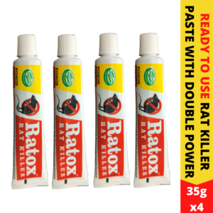 Rat Kill Gel | Ready to Use Rat Killer for Home and Outdoors | Rodenticide Rat Poison Bait 35Gx4