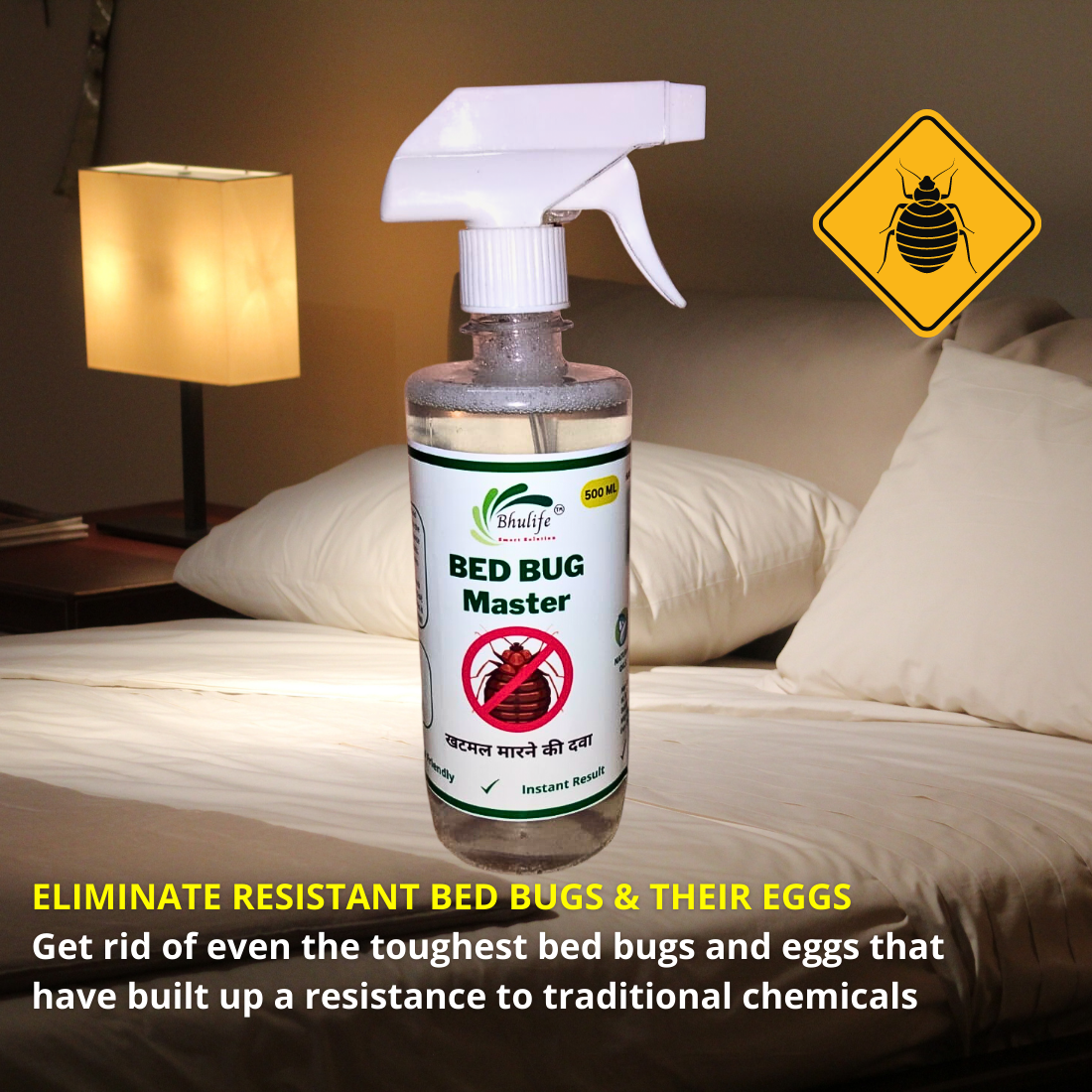 Bhulife BedBug Killer Spray | Khatmal Maar Spray Eco Friendly | No Chemical | No Smell