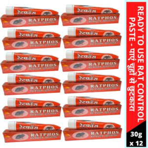 Rat Kill Gel | Ready to Use Rat Killer for Indoor and Outdoor | Rodenticide Rat Poison Bait 30Gx12