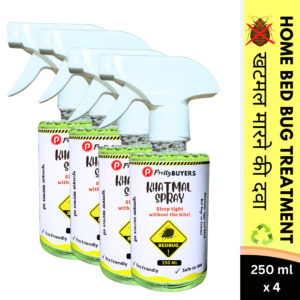 PrettyBUYERS Khatmal Spray | Natural Oil Based Bedbug Treatment for Home 250MLx4