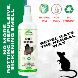 Bhulife Rat No More Spray | Organic Rat Repellent Spray 100 ML (Pack Of 1)