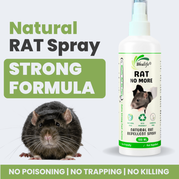 Bhulife Rat No More Spray | Organic Rat Repellent Spray 100 ML (Pack Of 1)