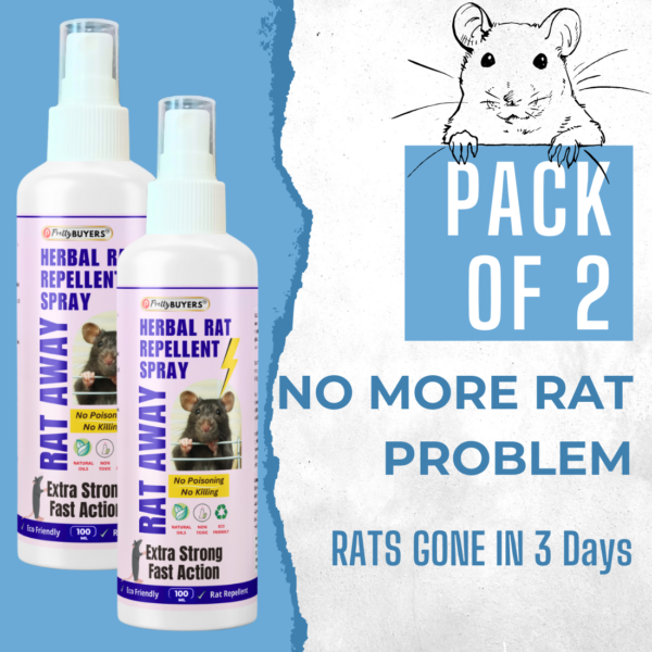 PrettyBUYERS Rat Away Spray | Herbal Rat Repellent Spray For Home, Office & Car 100 ML (Pack Of 2)