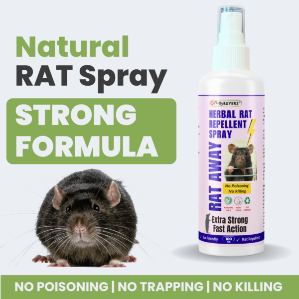 PrettyBUYERS Rat Away Spray | Herbal Rat Repellent Spray For Home, Office & Car 100 ML (Pack Of 2) - Image 4