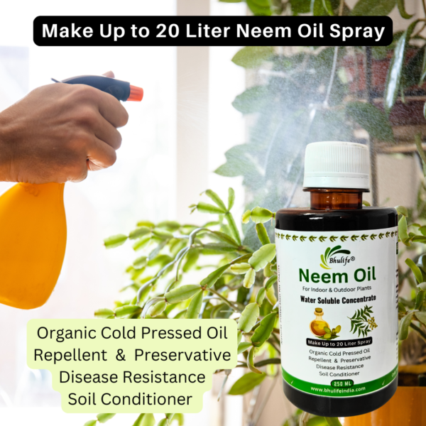 Bhulife Organic Neem Oil for Plants 250 ML (Pack Of 1)