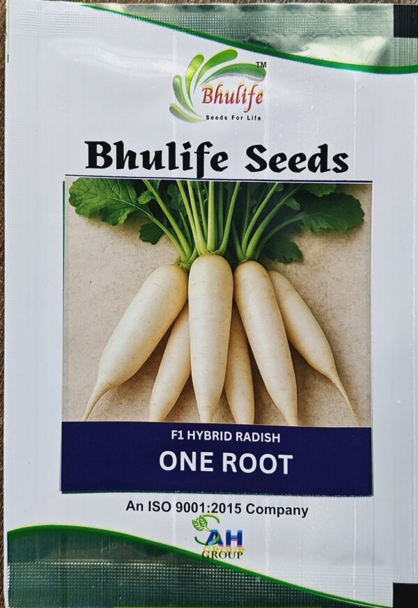 Radish Seeds One Root F1 Hybrid by Bhulife Seeds 10g