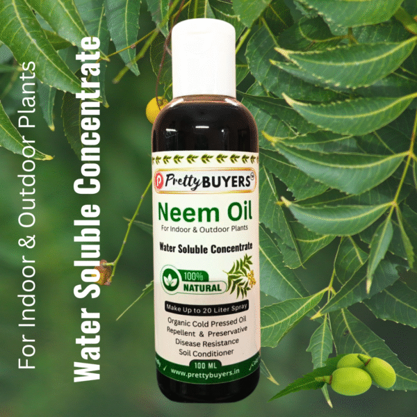 PrettyBUYERS Organic Pure Neem Oil for Plants 100 ml | Make 20 Liter Neem Spray