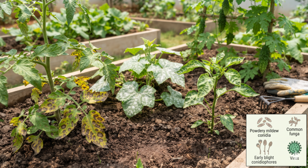 Common Vegetable Plant Diseases and Their Organic Solutions
